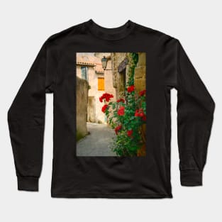 A Lane With Roses in France Long Sleeve T-Shirt